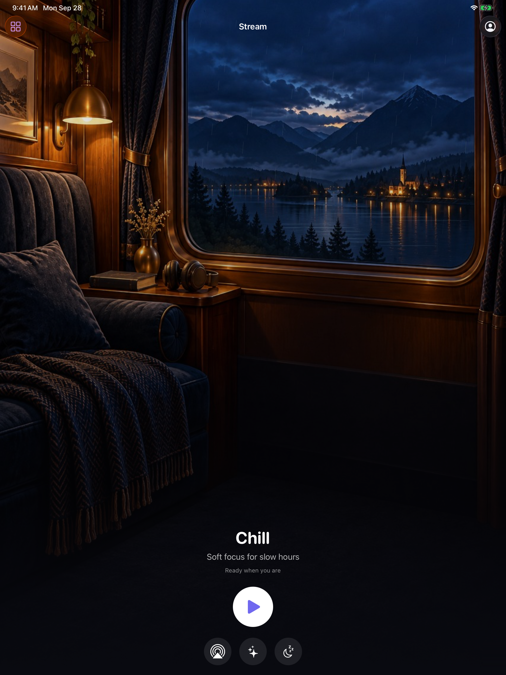 Raidio's Chill player on iPad
